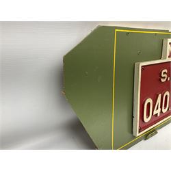 Railway Interest; Cast iron LNWR railway bridge plate, together with cast iron sign ' Nevers S.N.C.F 040.TX.47' and reproduction Great Eastern Railway cast metal wall plaque