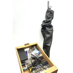  Stagg MD-1500 Pro Stage Dynamic Microphone in case with lead and folding stand with cover, as new music stand, Frontline Overdrive pedal and power supply, guitar lead and jack plug leads, Learn Guitar Course and seven Ian McCutcheon Shadows Workout CDs with another by Chick Holland  