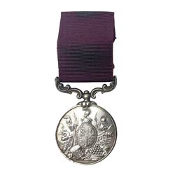 Victoria Army Long Service and Good Conduct Medal, second type reverse, awarded to 1817 Sergt. John Grant Coast R.A., with ribbon and biographical information