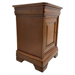 French cherry wood bedside lamp cabinet