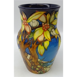  Moorcroft limited edition vase decorated in the Aquitaine by Emma Bossons, dated 2002 no. 127/250 H23.5cm   