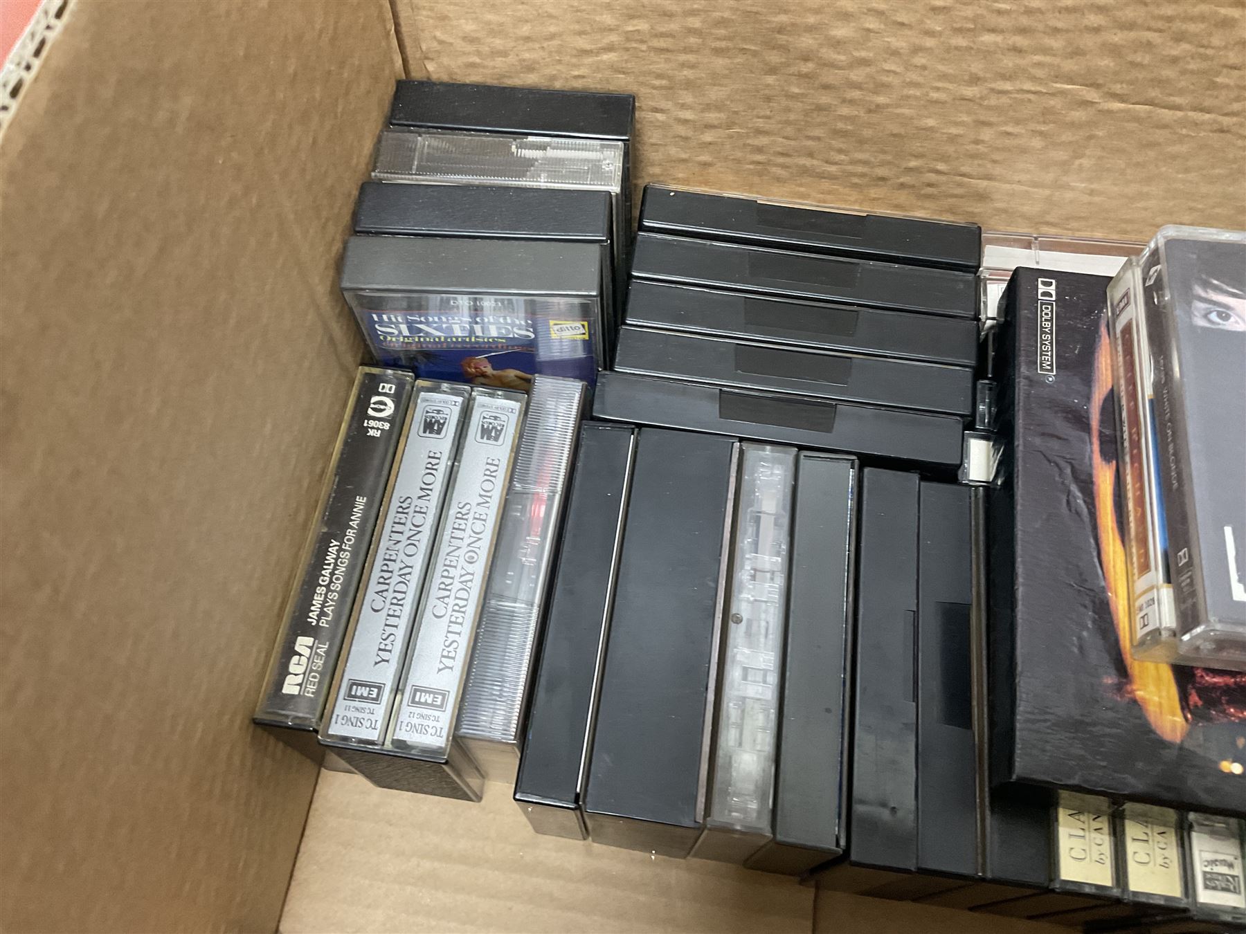 Thirty-one LP records including Everly brothers, Elvis Presley, Joe Walsh etc; and quantity of cassette tapes, etc