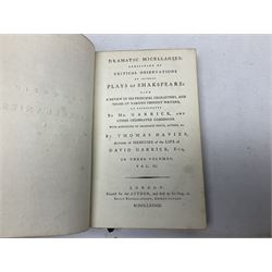  Coelebs; In Search of a Wife, fifth edition in two leather bound volumes London 1809, together with Tome Troisieme; Histoire De Gils Blas De Santillane, two leather bound volumes Paris 1831 and Dramatic Miscellanies one leather bound volume London 