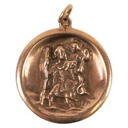 8ct gold St Christopher pendant