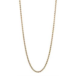 9ct gold rope twist necklace, hallmarked, approx 7.4gm 