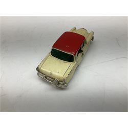 Twenty unboxed and playworn die-cast models including Dinky Guy van Golden Shred, Buick Riviera, Austin A105, Hillman Imp etc; Corgi Batmobile, Monkeemobile, Man From Uncle Oldsmobile Super 88, Airborne Caravan, Ford Mustang etc; Spot-On Humber Super Snipe Estate car; Schuco Micro Racer 1038 clockwork Mercedes 220S etc