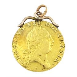 George III 1787 gold spade guinea coin, 