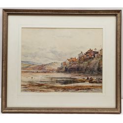 Willis Richard Edwin Hudson (British 1862-1936): Robin Hood's Bay, watercolour signed 29cm x 37cm; AW Russell (British early 20th century): 'On the Yorkshire Coast', watercolour signed and titled 25cm x 48cm (2)