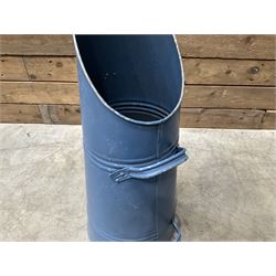 Black painted wrought iron fire guard , wicker log basket with stand, coal bucket and a fire kerb (4)