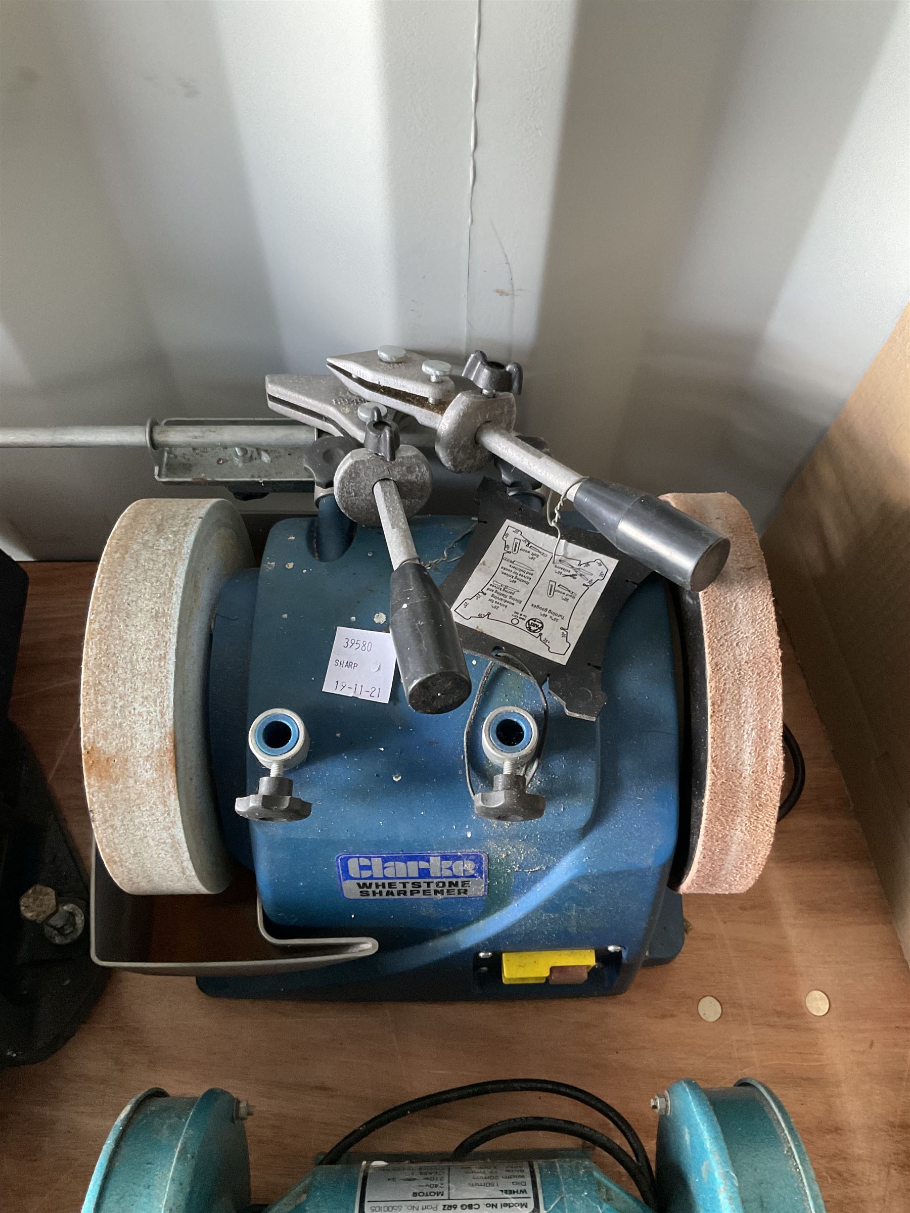 Clarke whetstone sharpener and bench grinder with stand including large and small vice - THIS LOT IS TO BE COLLECTED BY APPOINTMENT FROM DUGGLEBY STORAGE, GREAT HILL, EASTFIELD, SCARBOROUGH, YO11 3TX
