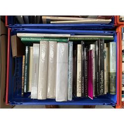 Extremely large collection of reference books on painting and decorative art, to include artist’s monographs, exhibition catalogues, Graves Royal Academy Exhibitors, Paintings in Public Ownership, artist dictionaries, etc (13 boxes) 
Notes: COLLECTION FROM DUGGLEBY STORAGE, GREAT HILL, EASTFIELD, SCARBOROUGH, YO11 3TX
