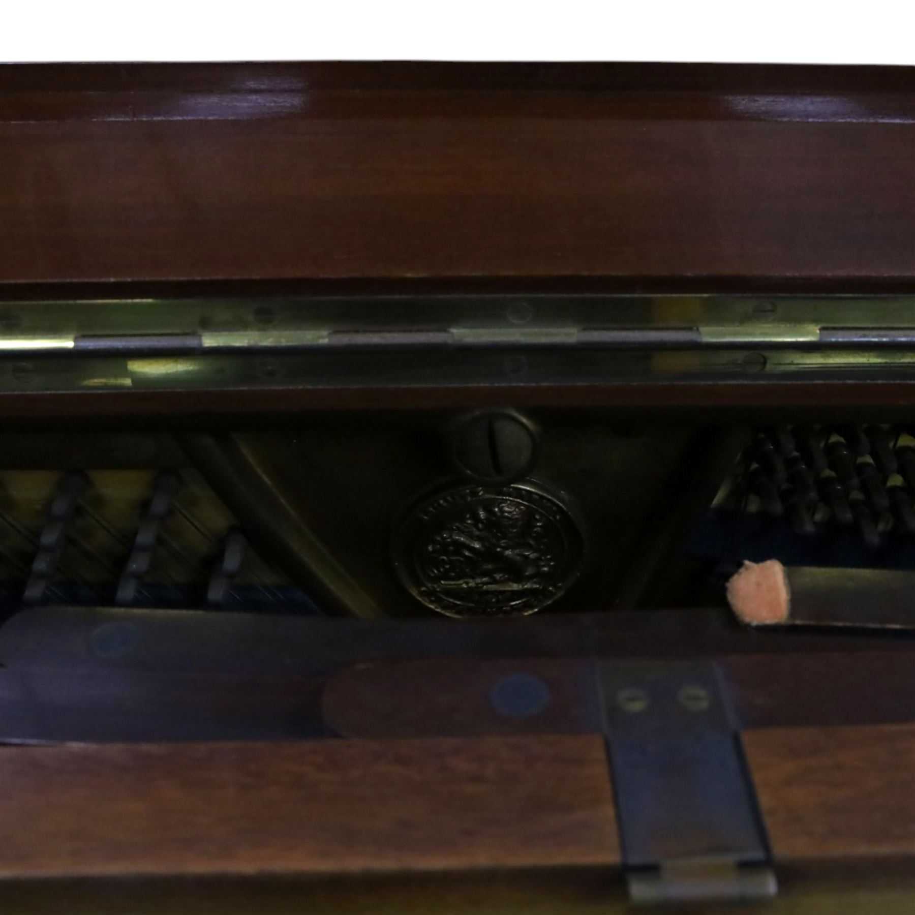 Edwardian C. Bechstein mahogany cased upright piano, with ivory keys and two pedals, manufactured expressly for J Dunnill Wakefield, serial no. , H123cm, W150cm