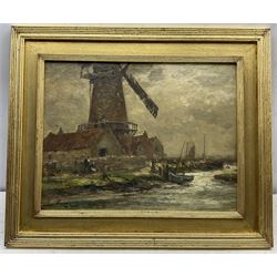 Owen Bowen (Staithes Group 1873-1967): Cley Windmill - Norfolk, oil on canvas signed 35cm x 45cm