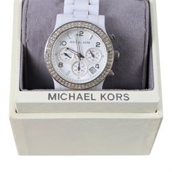 Collection of chronograph quartz wristwatches including three Michael Kors, two Links of London and two Thomas Sabo and Lorus, digital Michael Kors and Gard Pro Health Smartwatch 2 and four other quartz watches including Guinness, Links of London, Kamazzo Paris and a Hilfiger, mostly boxed