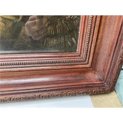 After Fred Roe, pair of colour prints of Lord Nelson, one titled 'Good-bye My lads', the other depicting Nelson walking through the streets of Portsmouth, 52 x 81cm, modern mahogany frames (2)