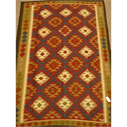  Maimana Kelim red and brown rug, 205cm x 136cm  