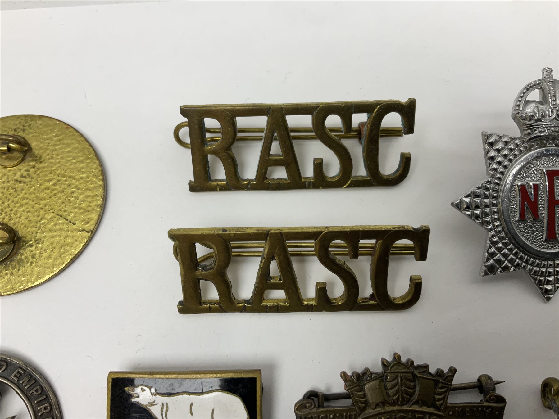 Two Services Rendered badges Nos.B23060 and B201341; two MSO BAOR