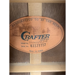 Crafter TR060 VLS-V Southern Jumbo acoustic guitar, violet sunburst gloss, rosewood back and sides, in carrying case