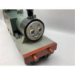 Large scratch-built wooden model of Thomas the Tank Engine L82cm