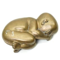 Catharni Stern (British 1925-2015) -  Bronze sculpture of a baby in the foetal position 22...