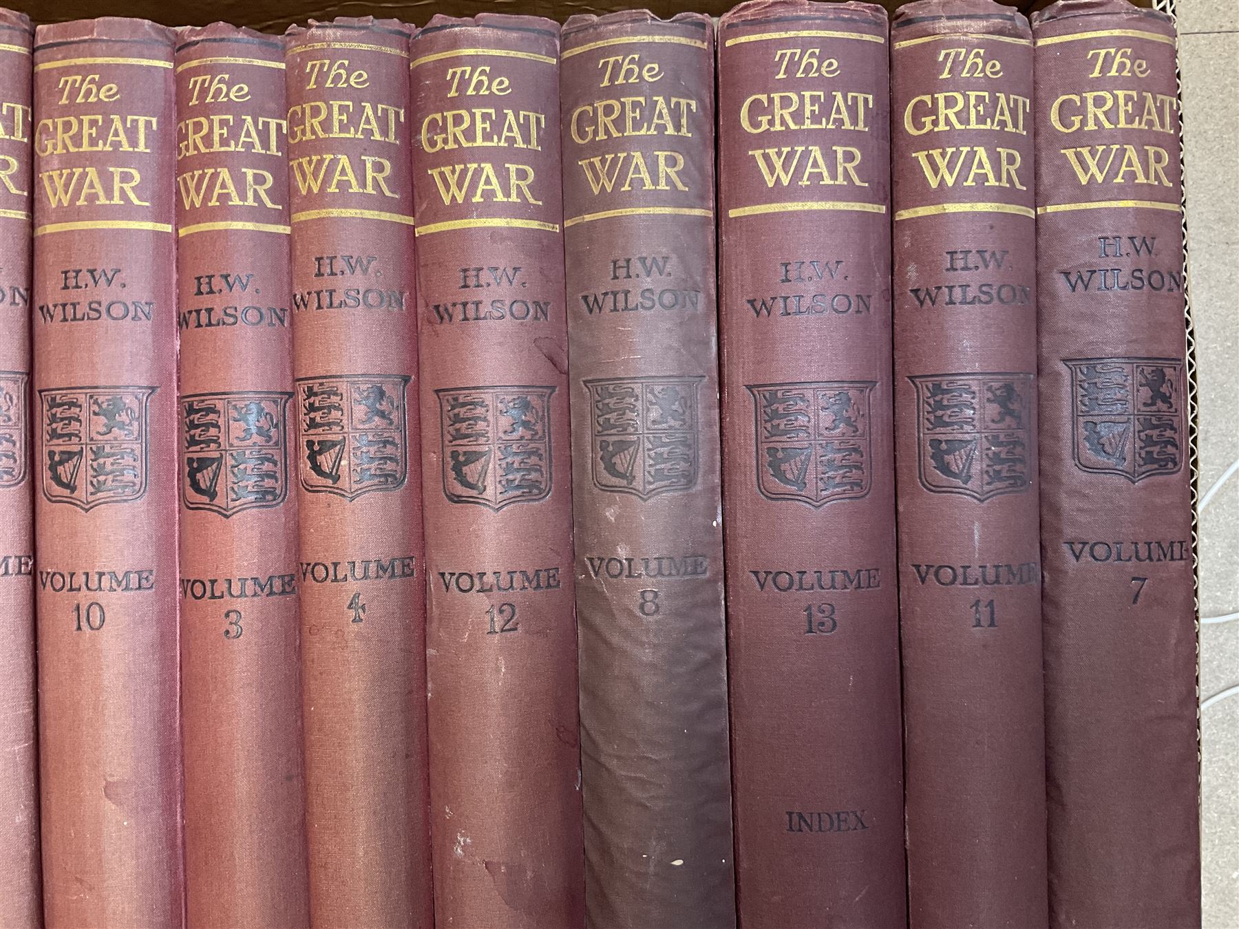 The Great War  by H W Wlison. 13 volumes. 1914-19;The Second Great War by Hammerton. 9 volumes; and The Second World War by Winston Churchill. 6 volumes.
