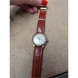 J.W.Benson gentleman's 9ct gold presentation manual wind wristwatch