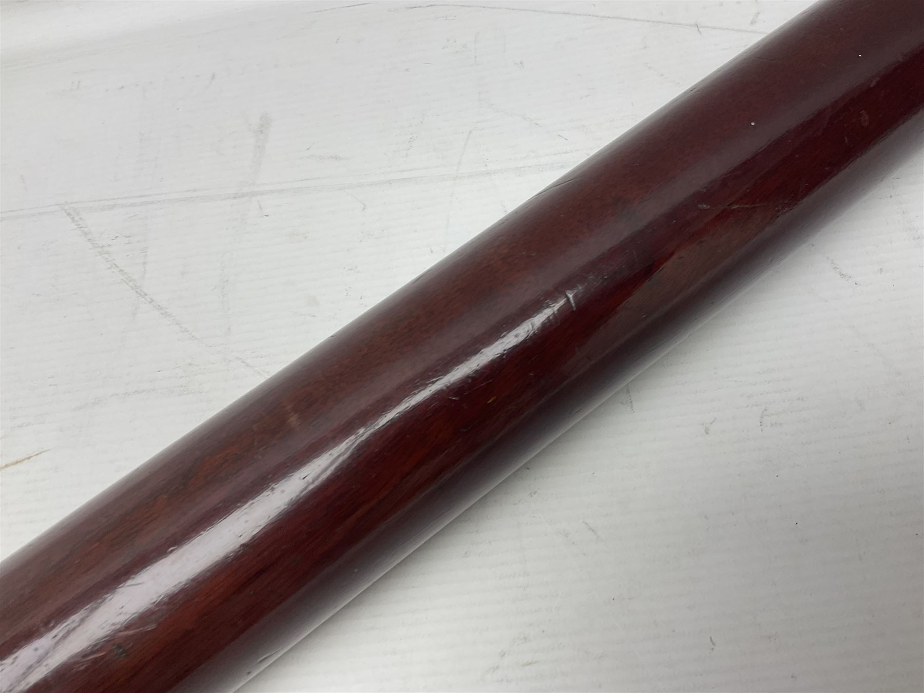 G Adams of London, single draw mahogany bound brass telescope, engraved G Adams of London, extended L116cm
