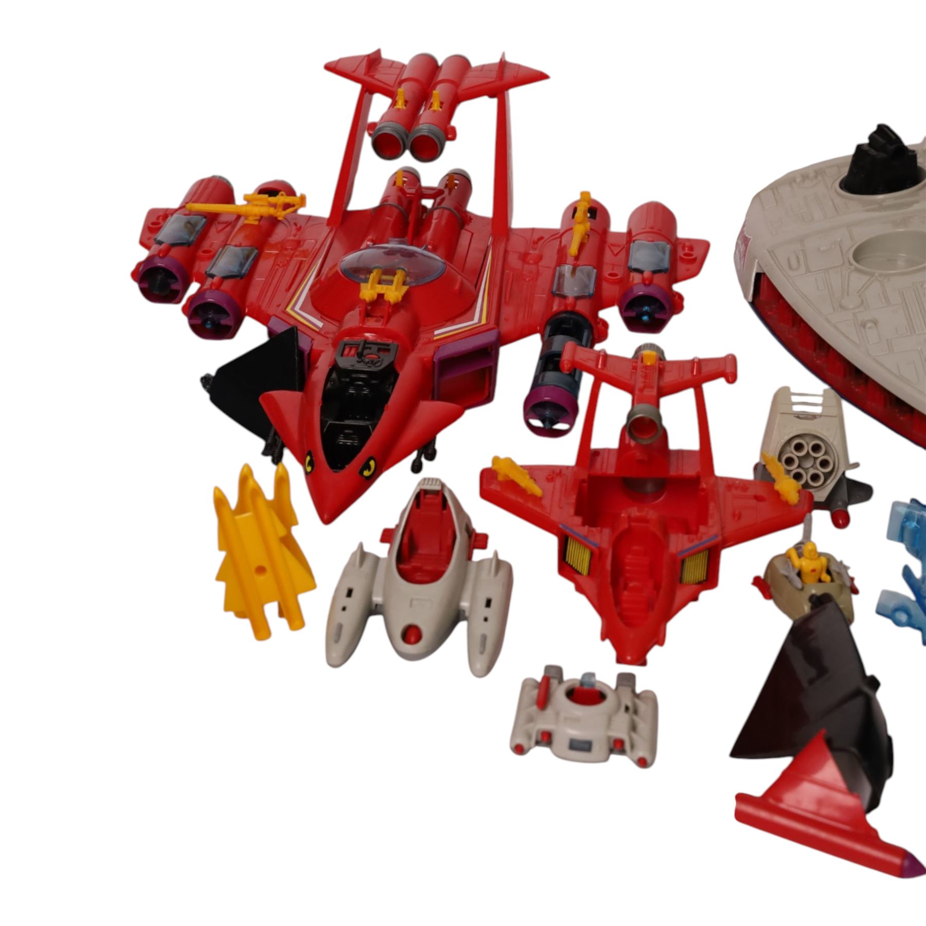 Bluebird Toys Manta Force Command Ship, Red Venom, figures and accessories