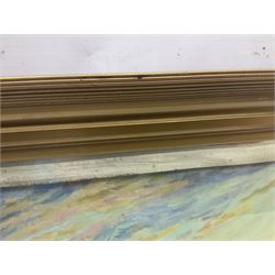 A R Skelton (British 19th/20th century): Low Tide at Sunset, oil on board signed 24cm x 28cm