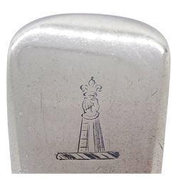 George IV silver Old English pattern fish slice, the shaped blade with pierced decoration, hallmarked William Knight II, London 1821, approximate weight 4.05 ozt (126 grams)