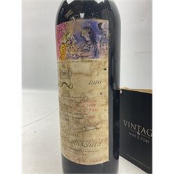 Chateau Mouton Rothschild, 1970, Grand Cru Classe Pauillac, unknown contents and proof 
