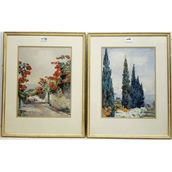 Continental School (Early/mid 20th century): Mediterranean Scenes, pair watercolours unsigned 36cm x 27cm (2) 