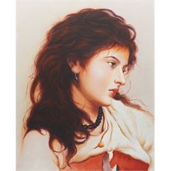 After George Elgar Hicks (British 1824-1914): Gypsy Girl, oil on canvas unsigned 61cm x 51...