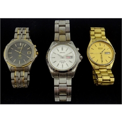  Two Seiko Kinetic wristwatches and Seiko quartz (3)  