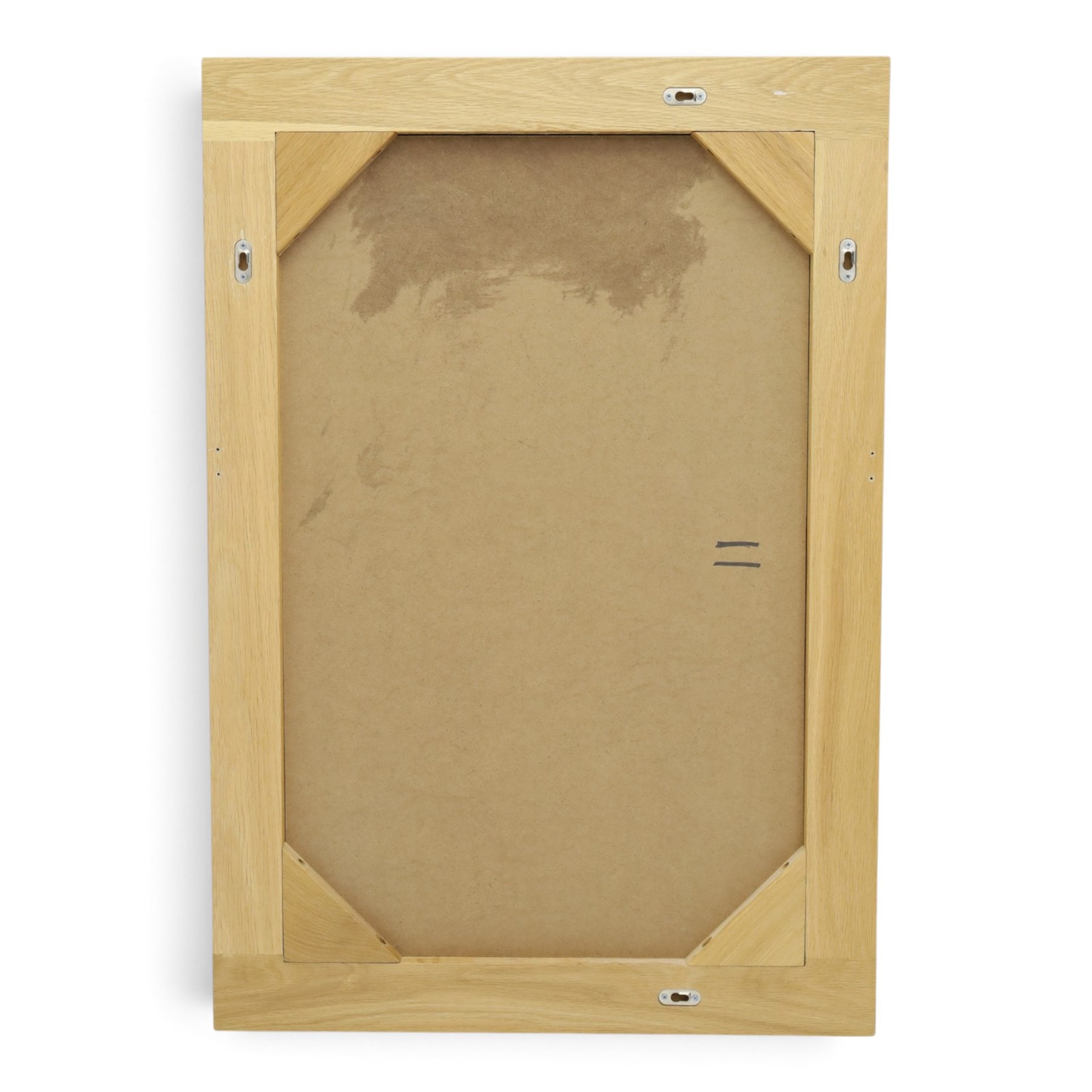 Contemporary oak mirror, rectangular frame