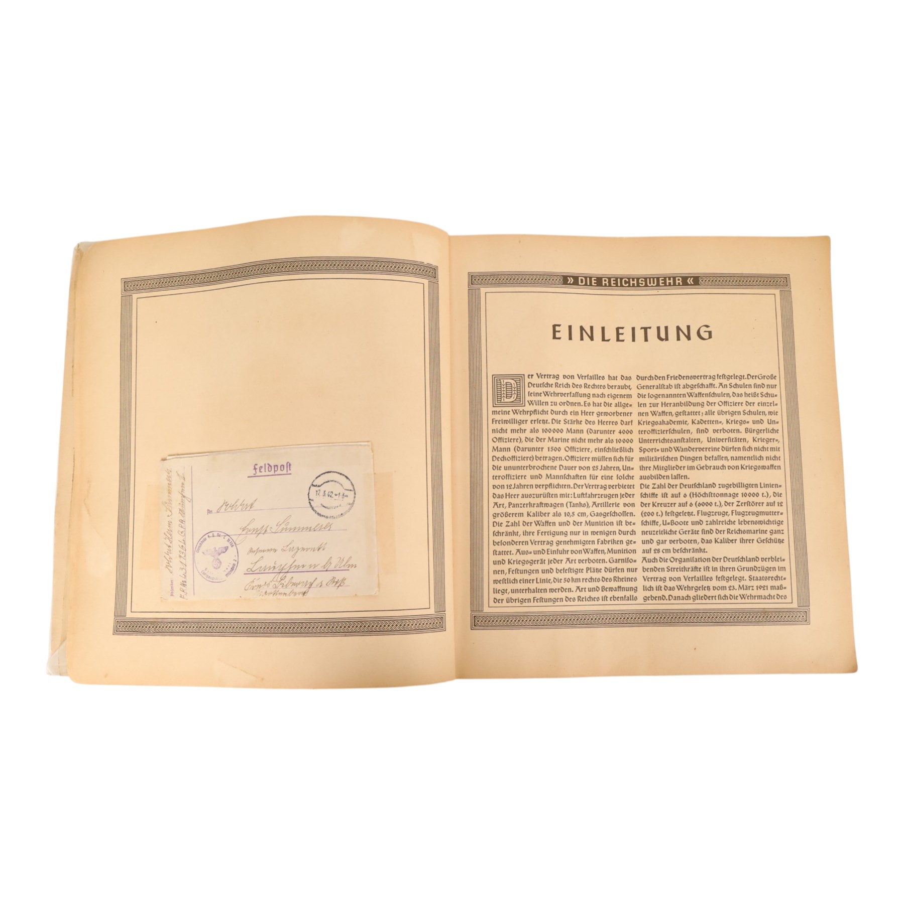 Die Reichswehr cigarette card album all complete with card