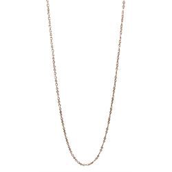 10ct rose gold infinity link chain necklace