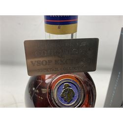 Jack Daniels, single barrel Tennessee whisky, 700ml, 45% vol, Jack Daniels, Tennessee whiskey master distiller series No.4, 700ml, 43% vol, and Courvoisier VSOP cognac, 70cl, 40% vol (3)