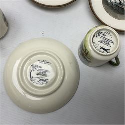 W.T. Copeland & Sons solely for Soane & Smith ltc,  four hunt scene coffee cans and three saucers Rd 691240