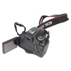 Canon EOS 600D DSLR camera body, with two lenses including Canon EFS 18-55mm IS Macro 0.25m.0/8ft and Canon EFS 55-250mm IS  zoom 1:4-5.6, in a soft shell carry case with charger, instructions and accessories