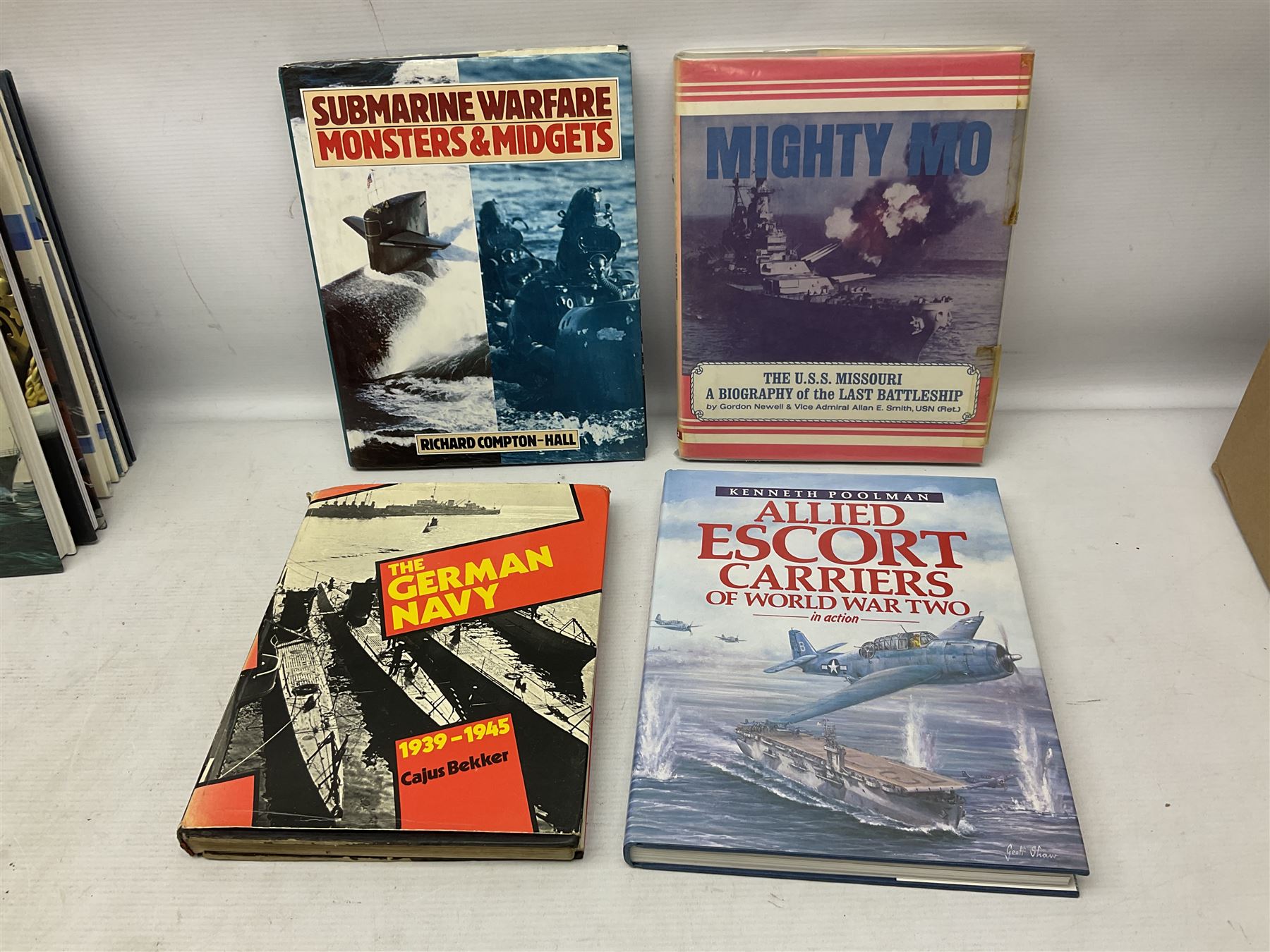 Seventeen books of maritime and naval interest including warship design and development, German Navy WW2, battleships, aircraft carriers etc