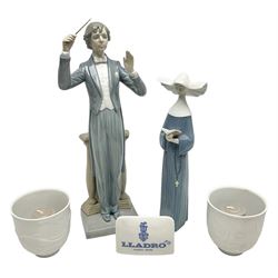 Two Lladro figures, comprising Conductor