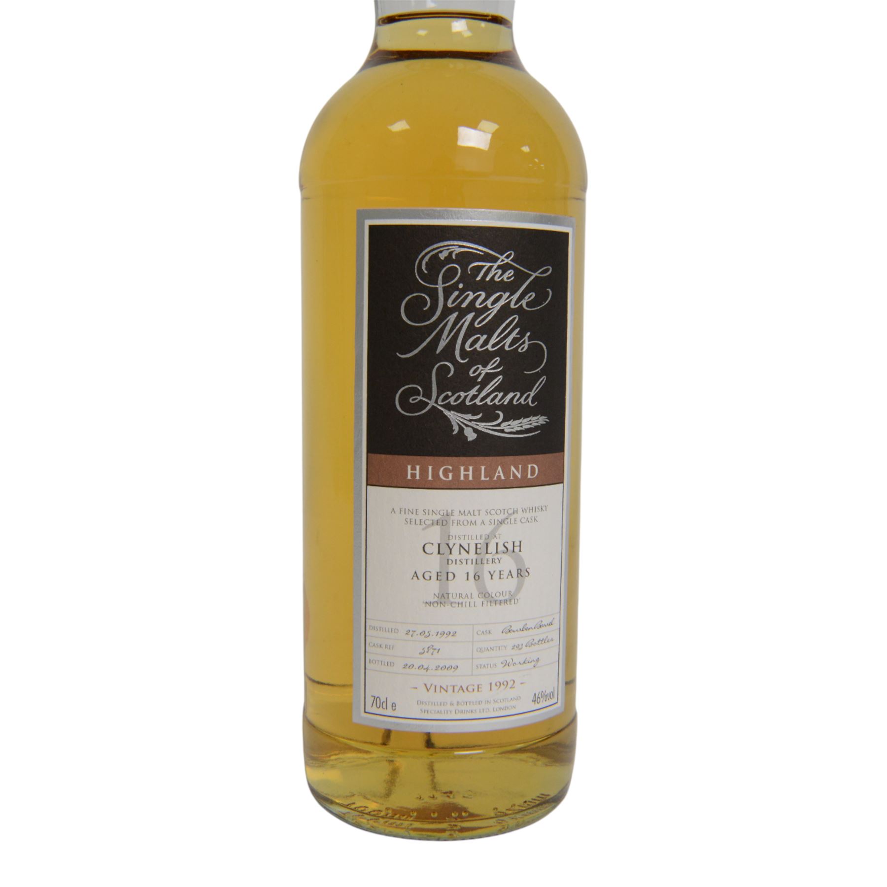 Clynelish, 16 year old 1992 vintage single malt whisky, 70cl, 46% vol 