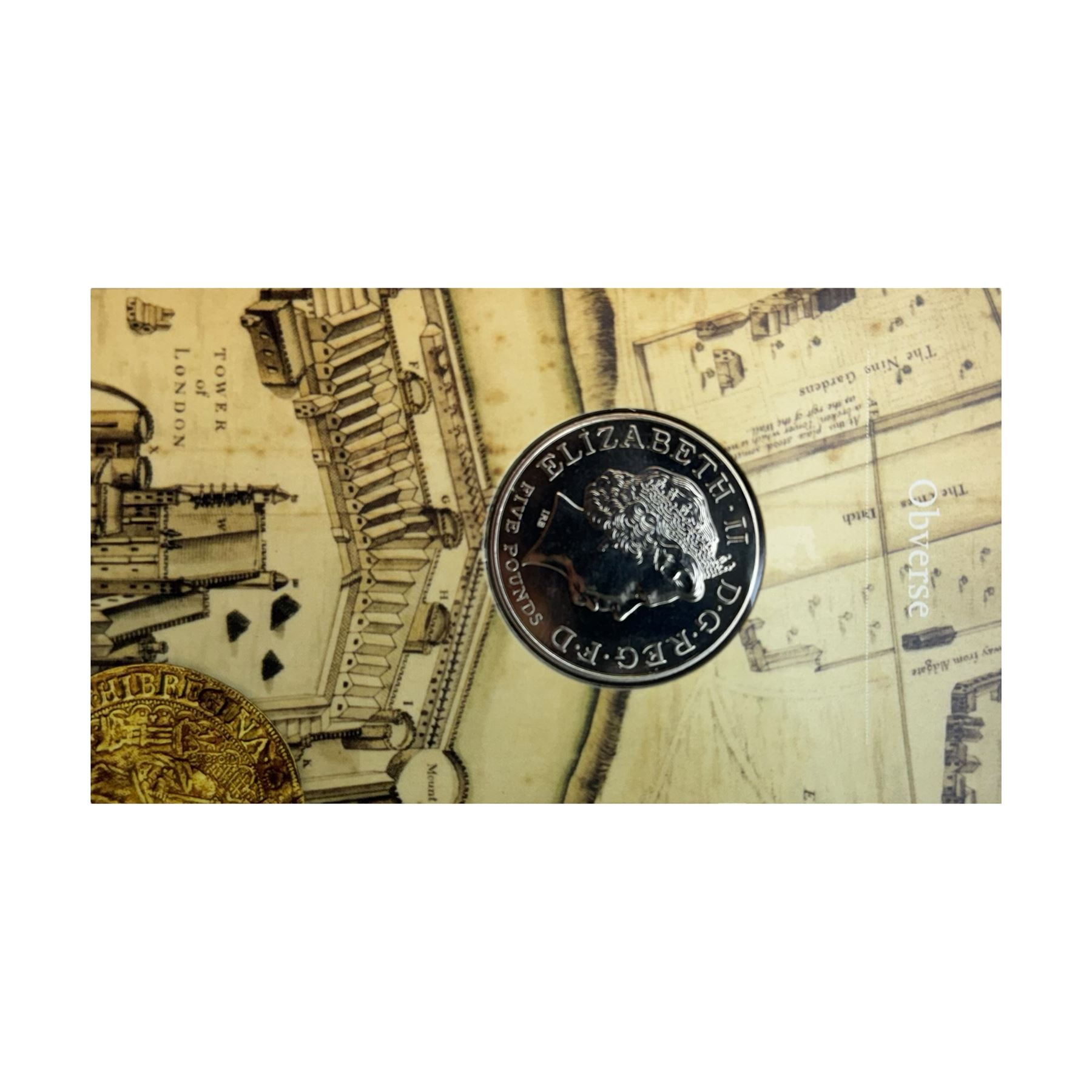 Six The Royal Mint United Kingdom uncirculated coins or sets, comprising  2008 'Queen Elizabeth I' five pounds, 2010 twelve coins, 2012 'Definitive' eight coins, 2013 'Definitive' eight coins, 2014 'Definitive' eight coins and 2015 'The Fourth Circulating Coinage Portrait Final Edition' eight coins, all in card folders