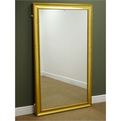  Large rectangular gilt framed mirror, W92cm, H156cm  