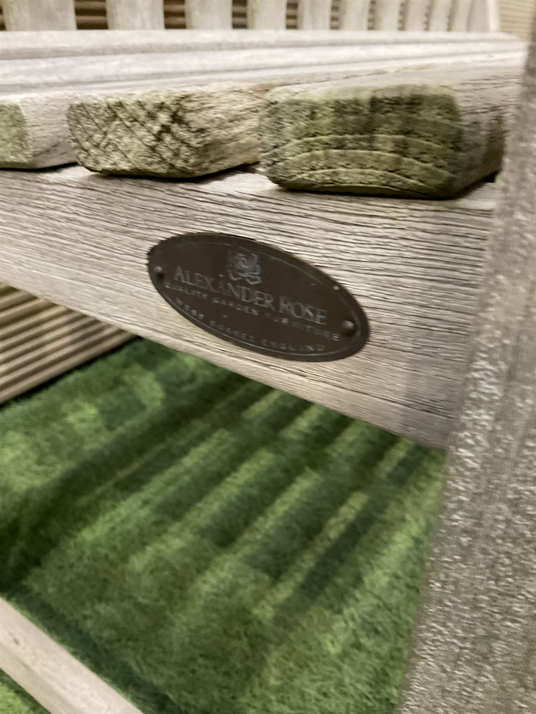 Alexander Rose teak two seater garden bench  - THIS LOT IS TO BE COLLECTED BY APPOINTMENT FROM DUGGLEBY STORAGE, GREAT HILL, EASTFIELD, SCARBOROUGH, YO11 3TX