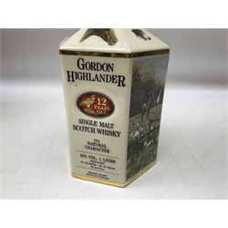 Gordon Highlander Single Malt Scotch whisky, 1l 43% vol, in ceramic decanter and original lined presentation box together with another similar box