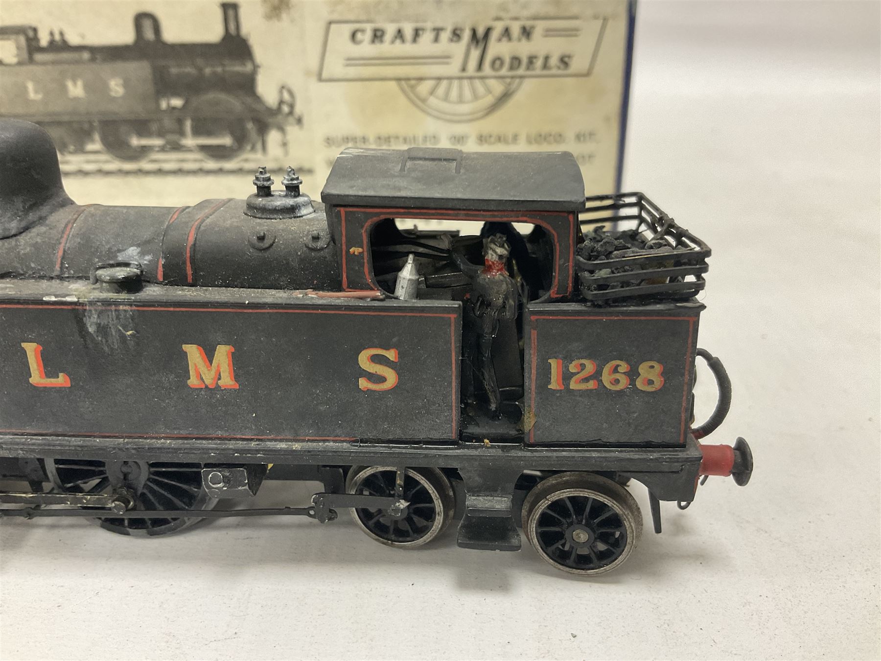 ‘00’ gauge - three kit built steam locomotives comprising GER Class S69/B12 4-6-0 no.1510 finished in GER blue, with McGowan Models box; Aspinall Class 1008 2-4-2T no.50887 finished in BR black, with McGowan Models box; MR/LMS Class 1P 0-4-4T no.1268 finished in LMS black with Craftsman Models box (3) 