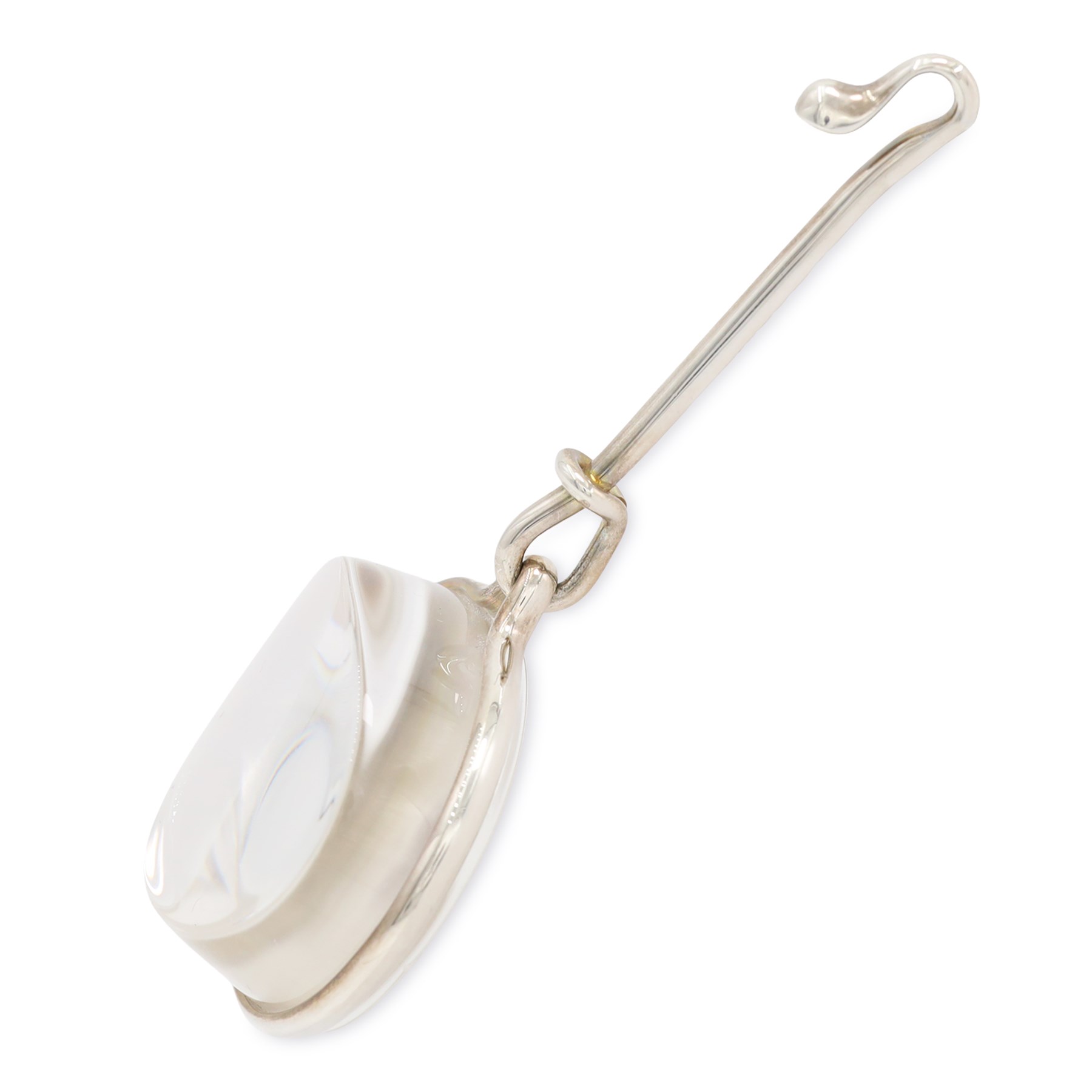 Georg Jensen silver 'Dew Drop' rock crystal pendant designed by Vivianna Torun Bülow-Hübe, pendant No. 311C, boxed