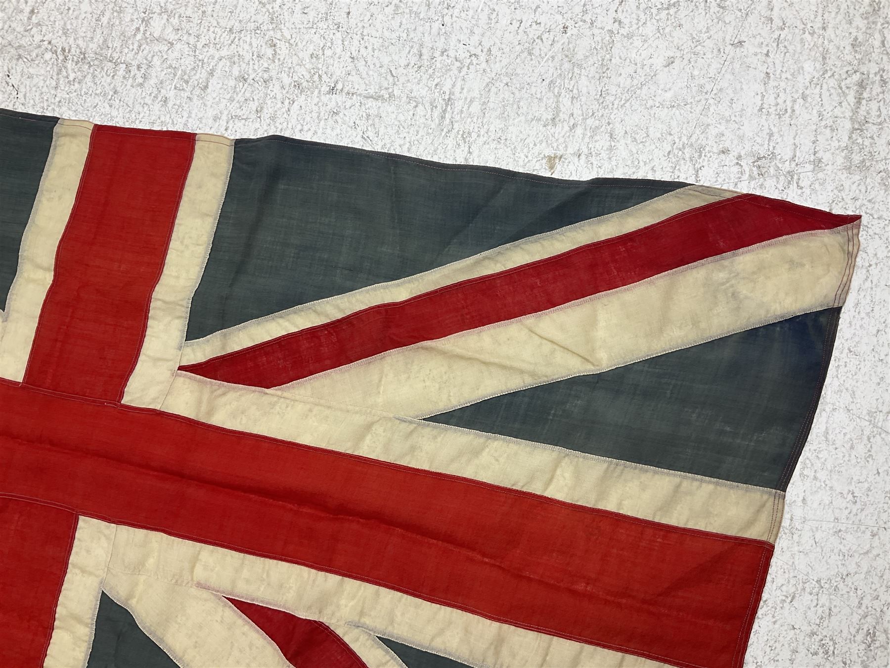 Large linen union jack flag, H89cm, W170cm